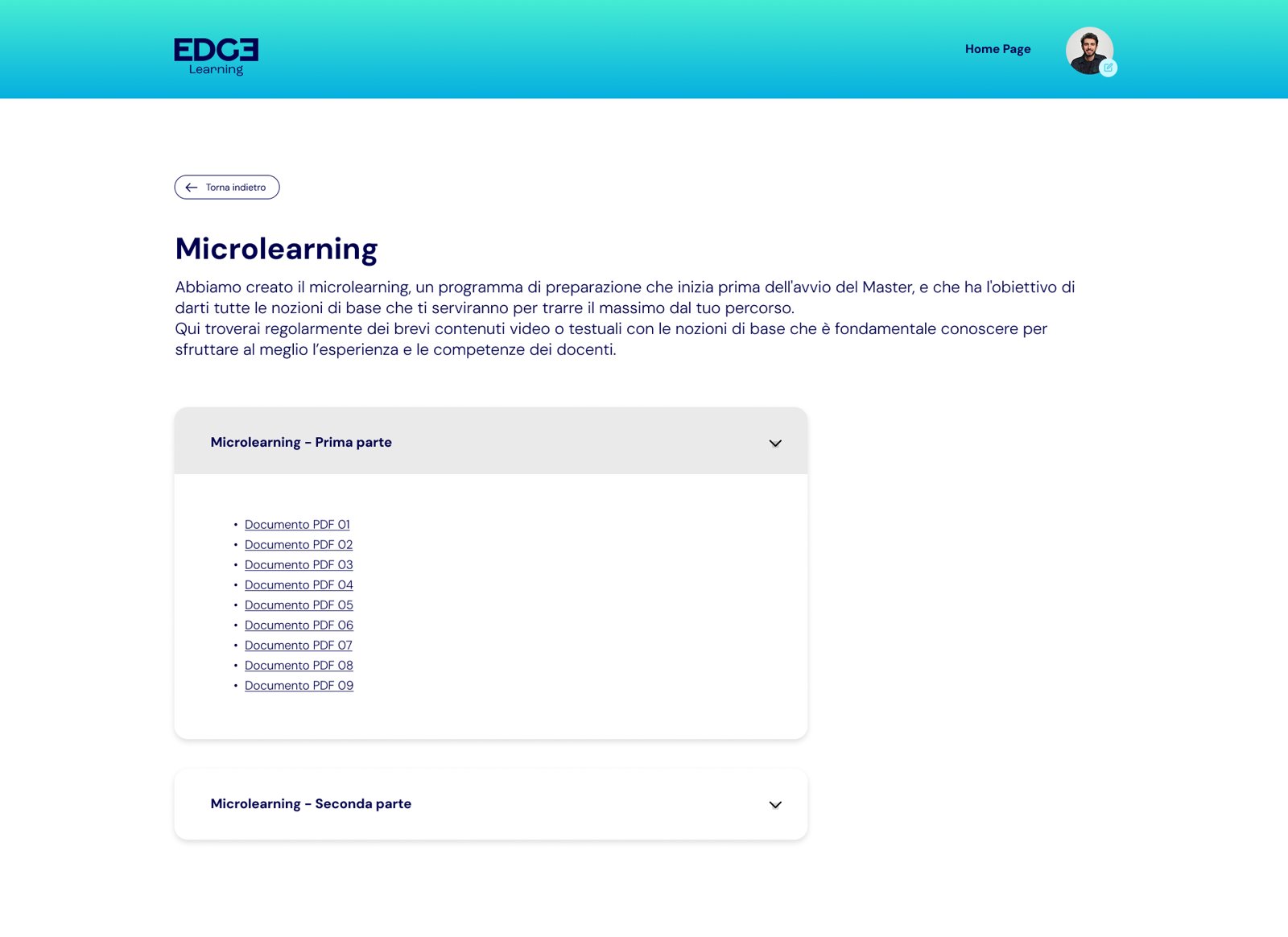Microlearning con documenti scaricabili